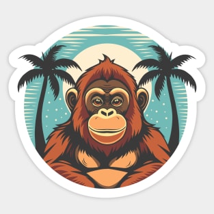 Orangutan On Vacation Sticker